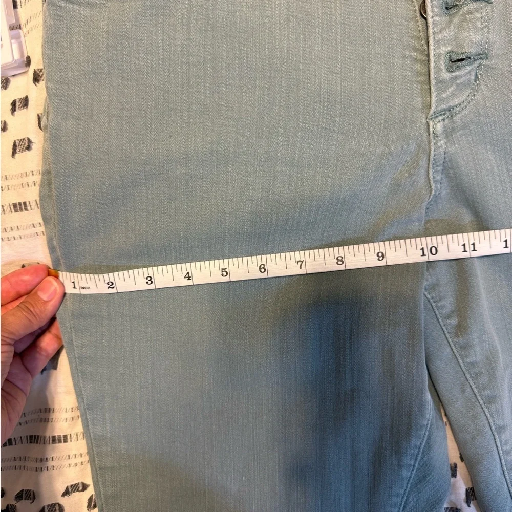Universal Thread High Rise Skinny Jeans Light Green Raw Hem Women’s 14/32R - Picture 6 of 8
